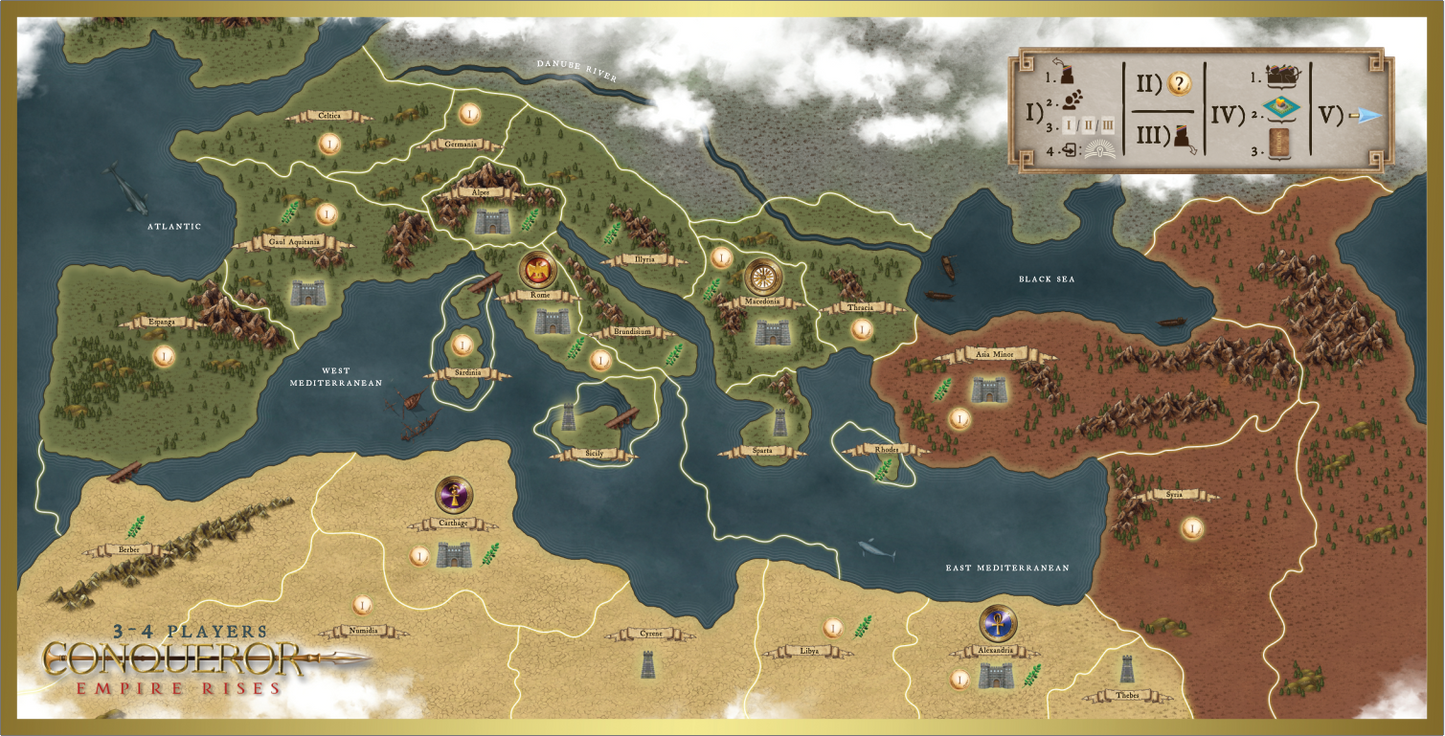 Conqueror: Double Sided Neoprene Map