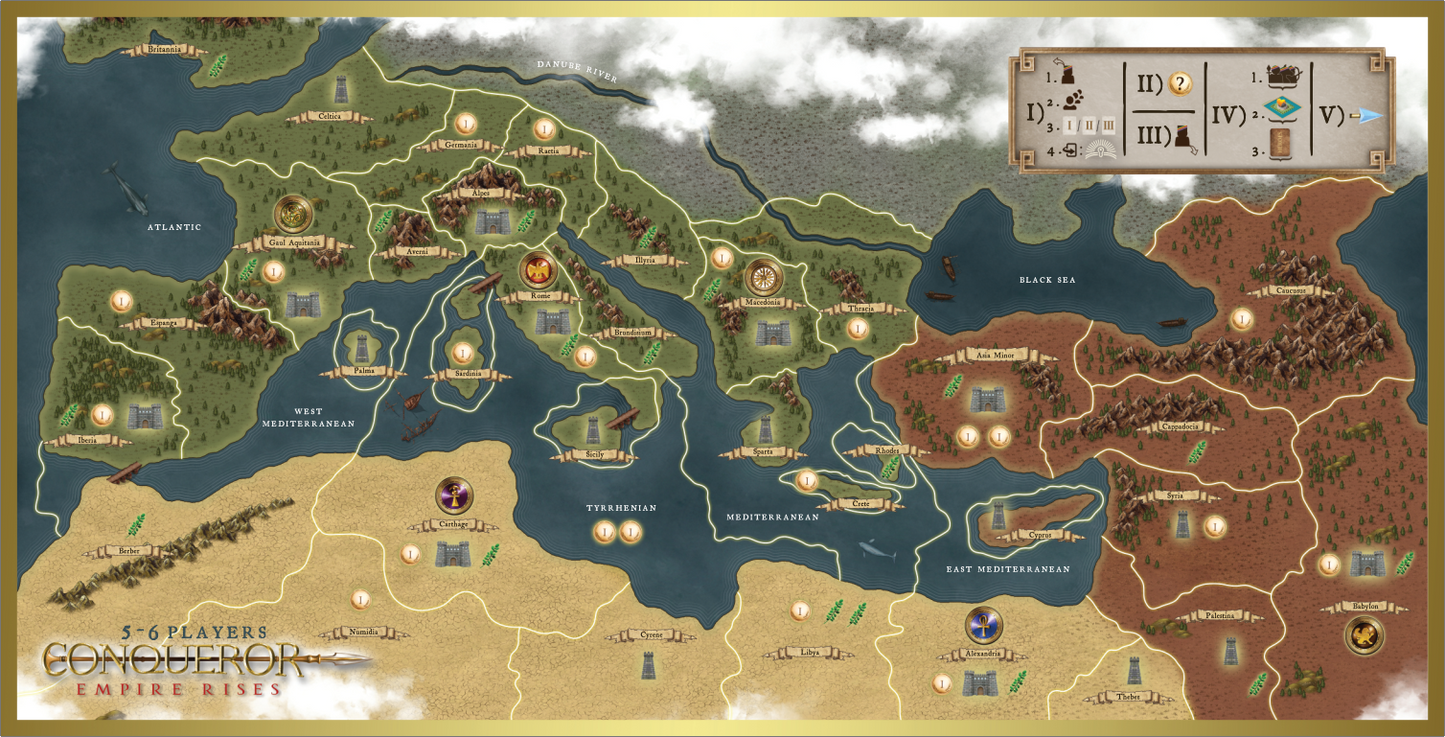 Conqueror: Double Sided Neoprene Map
